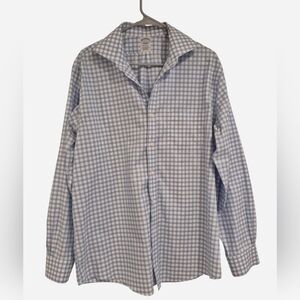 Brooks Brothers Blue and White Plaid Shirt